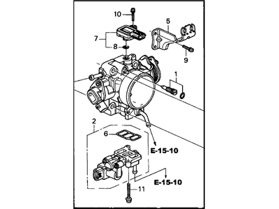 Honda 16400-PGK-A04 Throttle Body Assembly