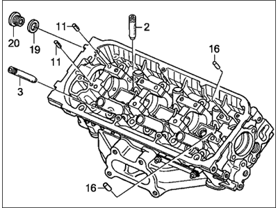 Honda 12100-RDJ-305 Cylinder Head Assembly, Front