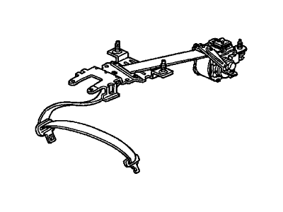 Honda 04869-S9V-A02ZB Tongue Set, Center Seat Belt (Gray)