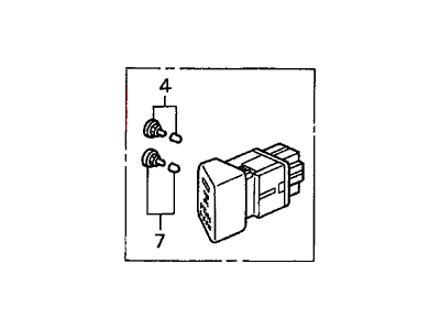Honda 35550-S9V-A01ZA Switch Assy., Lock (Vtm-4) *NH167L* (GRAPHITE BLACK)