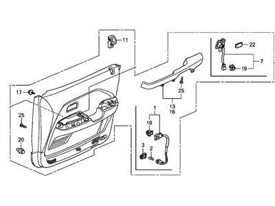 Honda 83550-S9V-A41ZB Lining Assy., L. FR. Door *NH361L* (LEA) (CF GRAY)