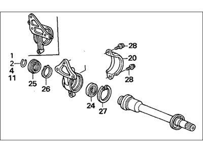 Acura 44500-S3V-A00 Shaft Assembly, Half