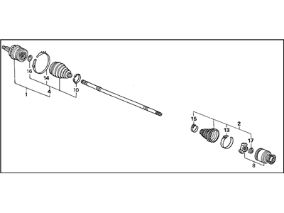 Honda 44305-S9V-A51 Driveshaft Assembly, Passenger Side