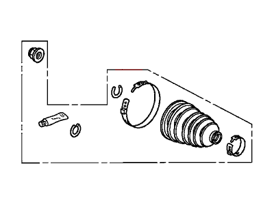 Honda 44018-TA0-A51 Boot Set, Outboard