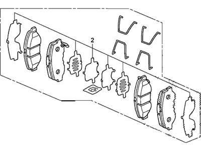 Honda 45022-TA5-X00 Set, Pad Front