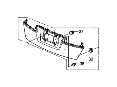 Honda 74895-TA5-A21ZA Garnish Assy., Trunk (Lower) *B536P* (ROYAL BLUE PEARL)