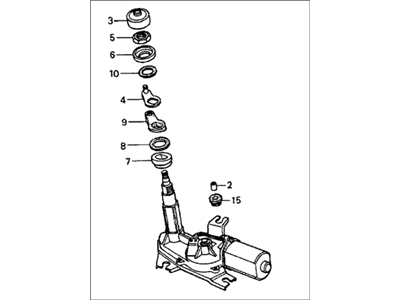 Honda 38420-SB2-663 Motor Assembly, Rear Wiper