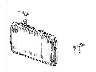 Honda 19010-PE0-033 Radiator (P-Tank) (Denso)