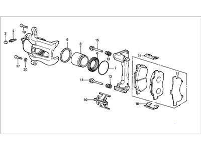 Honda 45230-SB2-673 Caliper Assembly, Driver Side (15Cl-13Vn) (Nissin)