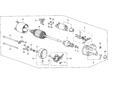 Honda 06312-PE0-003RM Starter Motor Assembly (Reman)