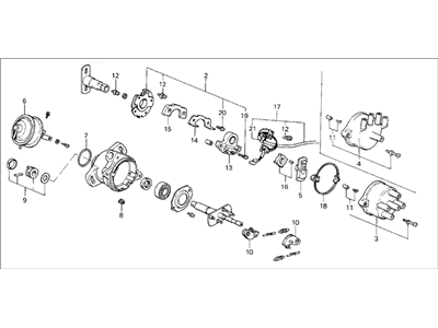 Honda 30100-PE1-675 Distributor Assembly (D4R84-18) (Hitachi)