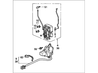 Honda 72150-SV2-013 Lock Assembly, Left Front Door (Power)