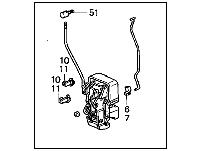 Honda 72150-SV2-A12 Lock Assembly, Left Front Door
