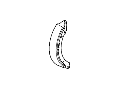 Honda 43154-SM4-A01 Shoe, Rear Brake (B) (Driver Side)