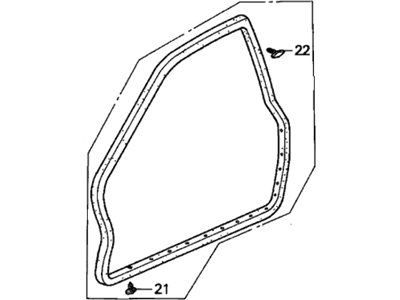 Acura 72350-SV2-013 Weatherstrip, Driver Side Door