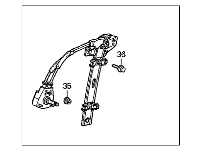 Honda 72210-SV2-A11 Regulator Assembly, Passenger Side Door