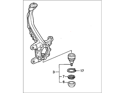 Acura 51215-SV4-J52 Knuckle, Left Front (Abs)