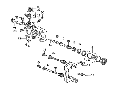 Honda 43019-SY8-A02 Caliper Sub-Assembly