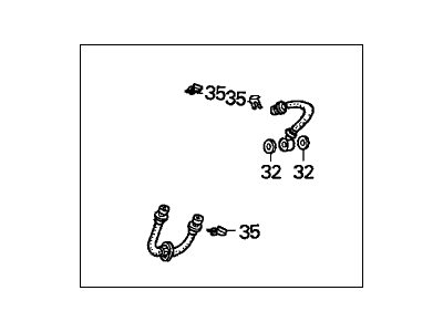 Acura 01466-SW3-J00 Hose Set, Rear Brake (Dot Ncrn - Japan -)