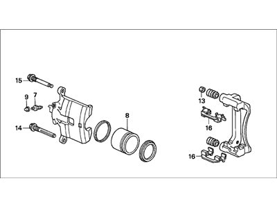 Acura 06453-SV1-505RM Caliper Sub-Assembly, Left Front (Reman)