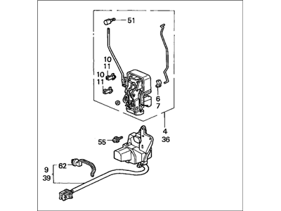 Honda 72110-SV2-A01 Lock Assembly, Passenger Side Power Door