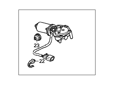 Honda 76505-SV4-A01 Motor, Front Wiper (Driver Side)