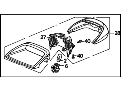 Honda 34270-SV2-A01ZB Light Assy., High Mount Stop *NH178L* (EXCEL CHARCOAL)