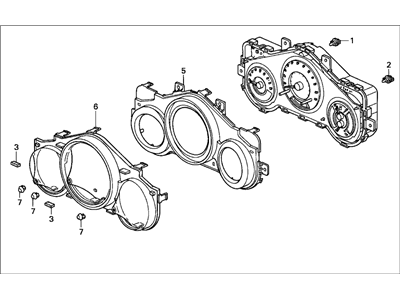 Honda 78100-SCV-A22ZA Meter Assembly, Combination (Summer Blue)