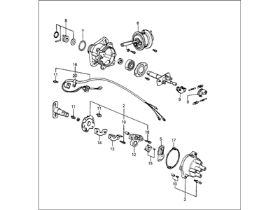 Honda 30100-PD2-675 Distributor Assembly (D4R84-23) (Hitachi)