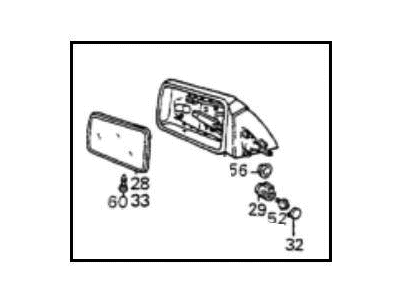 Honda 88155-SA6-664 Mirror Assembly, Driver Side Door (Flat) (Matsuyama)