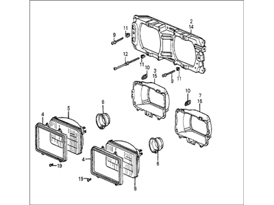 Honda 33100-SA6-775 Headlight Assembly, Passenger Side (Stanley)