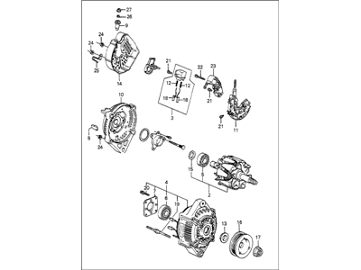 Honda 31100-PD2-024RM Alternator Assembly (Reman)