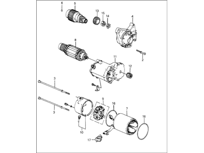 Honda 31200-PD2-661RM Starter Motor Assembly (1.4Kw Drki7) (Denso)