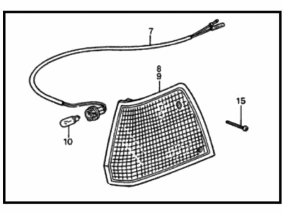 Honda 33800-SA6-671 Light Assembly, Right Front Side Marker