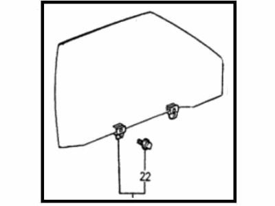 Honda 75350-SA6-670 Glass Assy., R. FR. Door