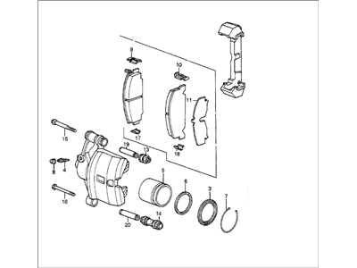 Honda 45230-SA6-674 Caliper Assembly, Driver Side (Adr-13V)