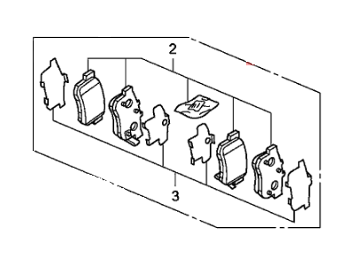 Honda 43022-S5A-J00 Pad Set, Rear