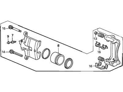 Acura 06452-SV1-505RM Caliper Sub-Assembly, Right Front (Reman)