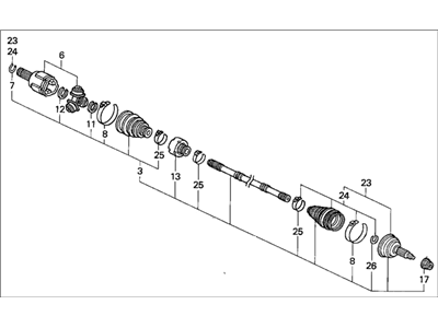 Honda 44011-SV4-N01 Driveshaft Set, Driver Side