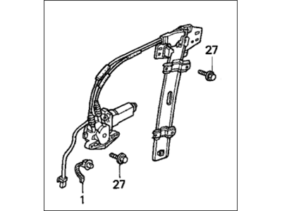 Honda 72250-SV4-A01 Regulator Assembly, Left Front Door Power