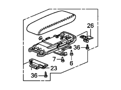 Honda 83405-SV4-A51ZE Armrest Assembly, Rear (Mild Beige)