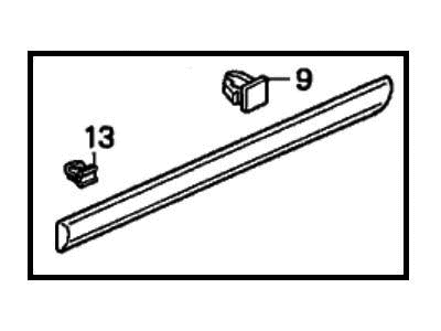 Honda 75323-SV1-A01ZD Protector, L. RR. Door *NH538* (FROST WHITE)