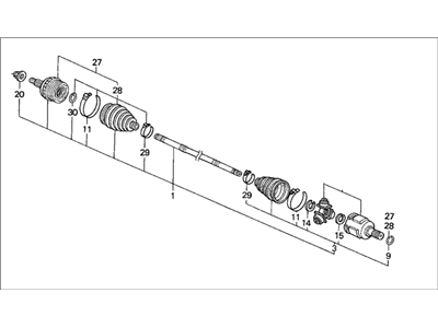 Acura 44010-SV7-A60 Driveshaft Set, Passenger Side