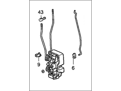 Honda 72150-SV4-A12 Lock Assembly, Left Front Door Manual