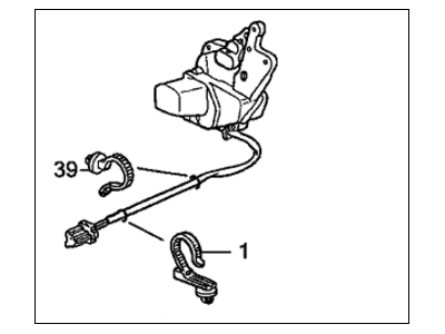 Honda 72655-SV1-A01 Actuator Assembly, Left Rear Door Lock