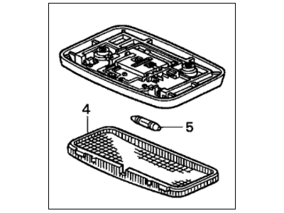Honda 34250-SV1-A12ZC Light Assembly, Interior (Mild Beige)