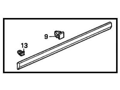Honda 75302-SV1-A01ZD Protector, R. FR. Door *NH538* (FROST WHITE)