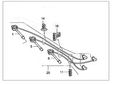 Honda 32722-P0G-A00 Wire, Front Ignition