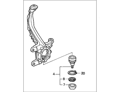 Acura 51210-SX0-902 Knuckle, Right Front (Abs)