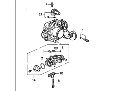 Acura 16400-P0A-L61 Body Assembly, Throttle (Gr41A)